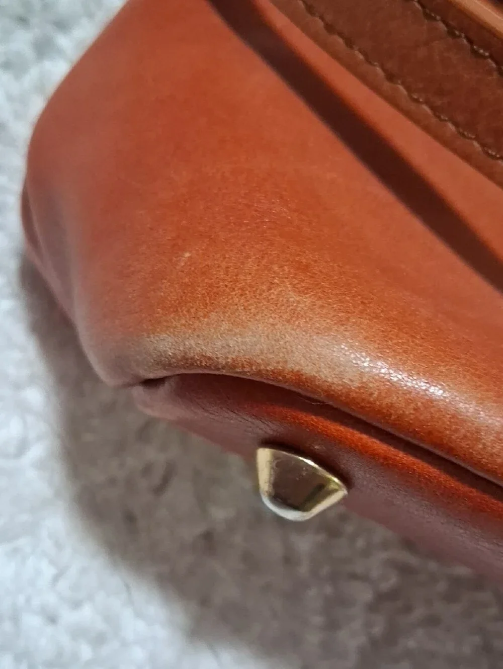 Women's Leather Crossbody Bag in Burnt Orange
